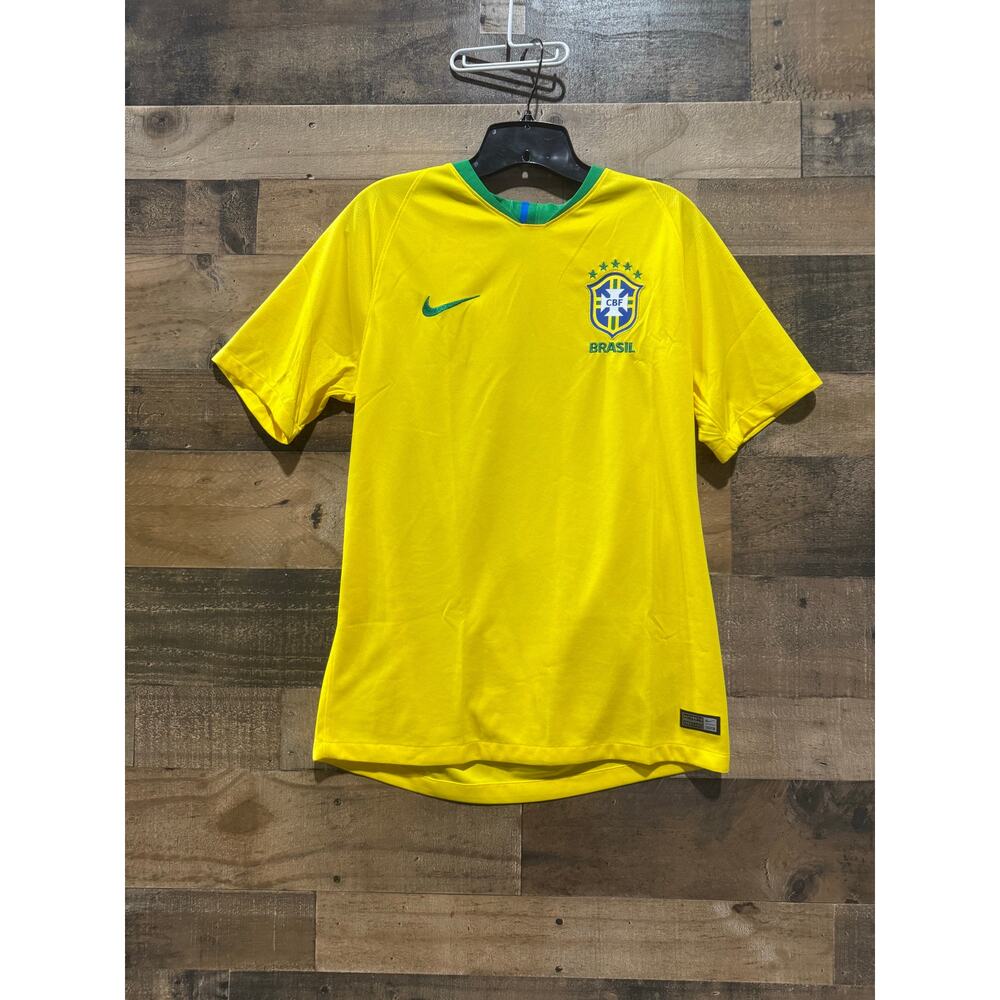 Nike Men’s Medium Vintage Dri-Fit Yellow Green Blokecore Soccer Jersey